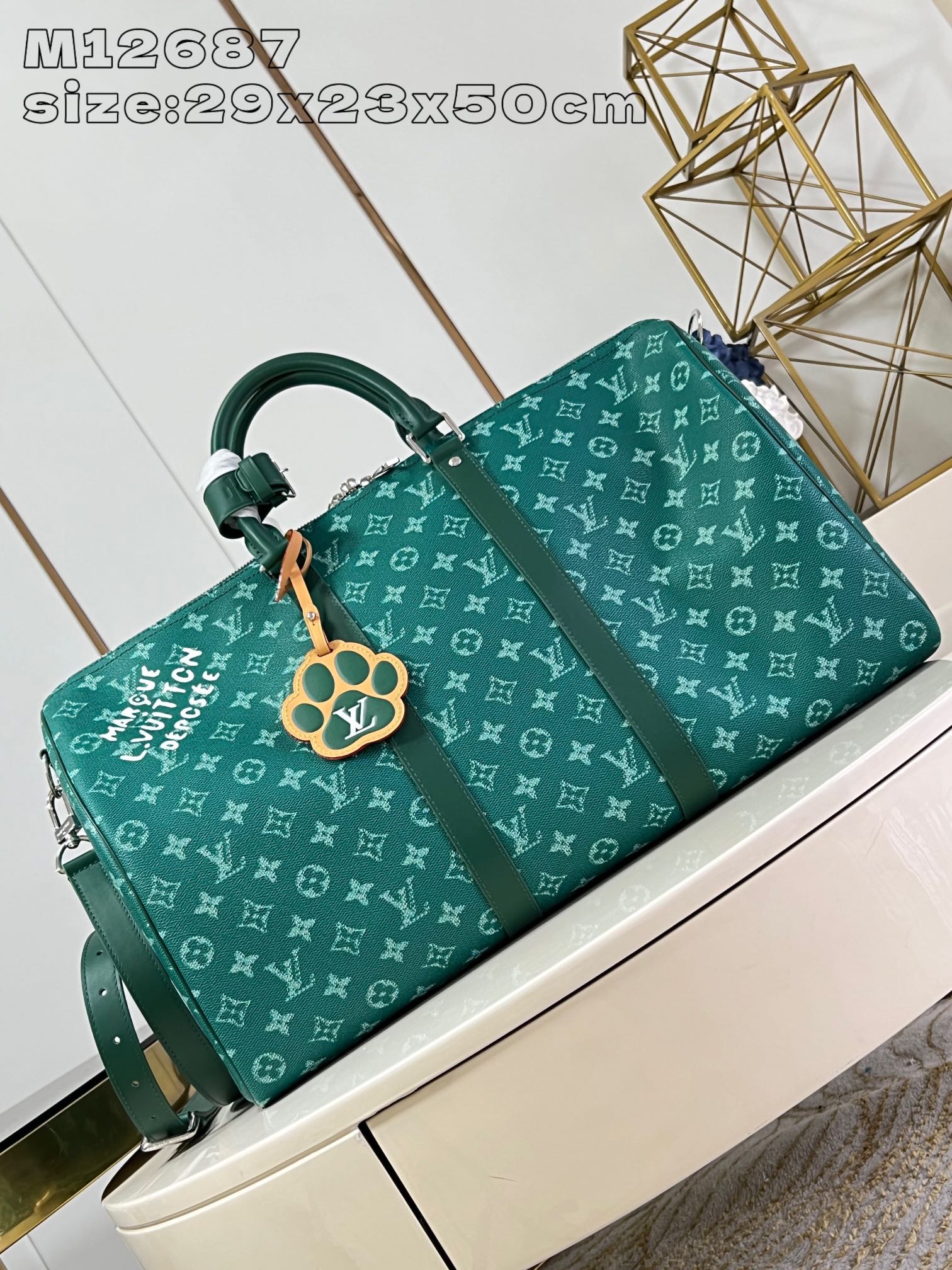 لويس فيتون LV Keepall حقيبة حقيبة سفر أعلى جودة مزيفة
 Monogram Canvas قماش M12687