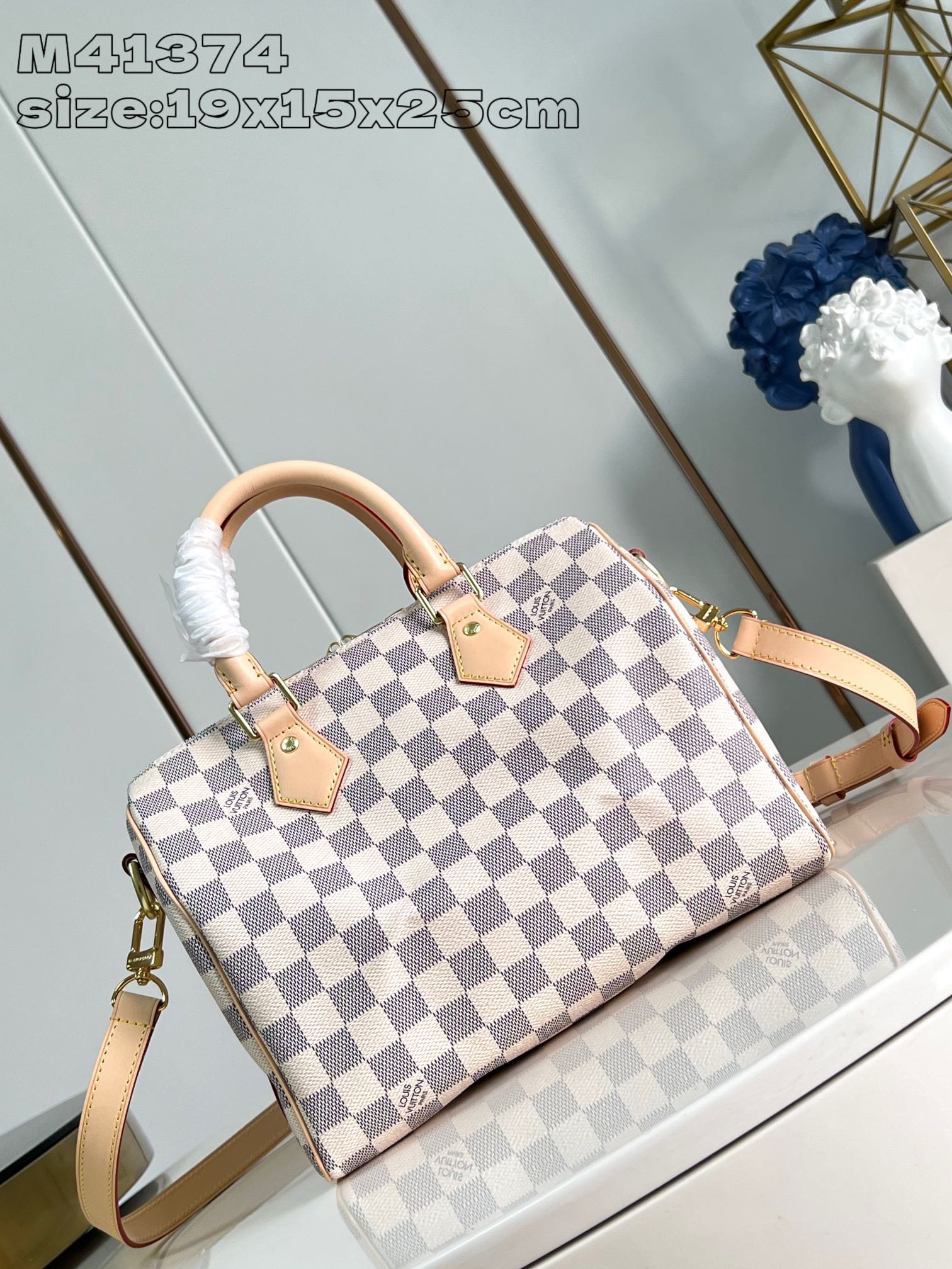 Best Quality Replica
 Louis Vuitton LV Speedy Shop
 Bags Handbags White Damier Azur Canvas M41374