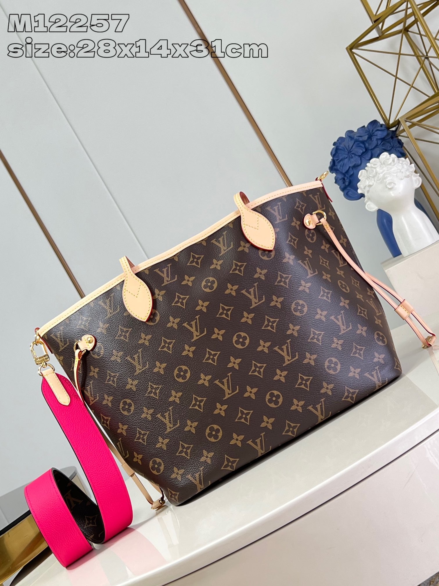 Louis Vuitton LV Neverfull Bags Handbags Top quality Fake
 Monogram Canvas Fabric MM12257