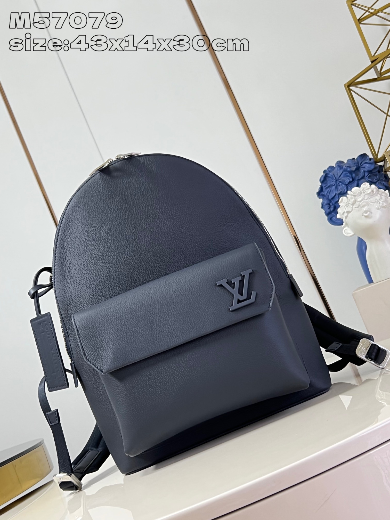 Louis Vuitton Cheap
 Bags Backpack Blue Dark Cowhide M57079