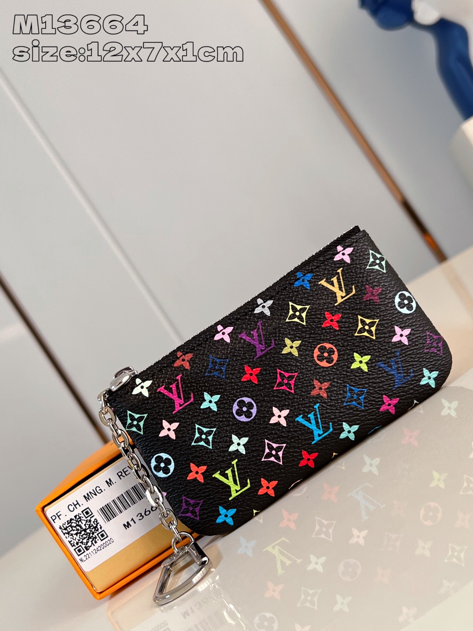 【顶级原单 M13664黑彩 】這款復刻版Louis Vuitton x Murakami系列的鑰匙零錢