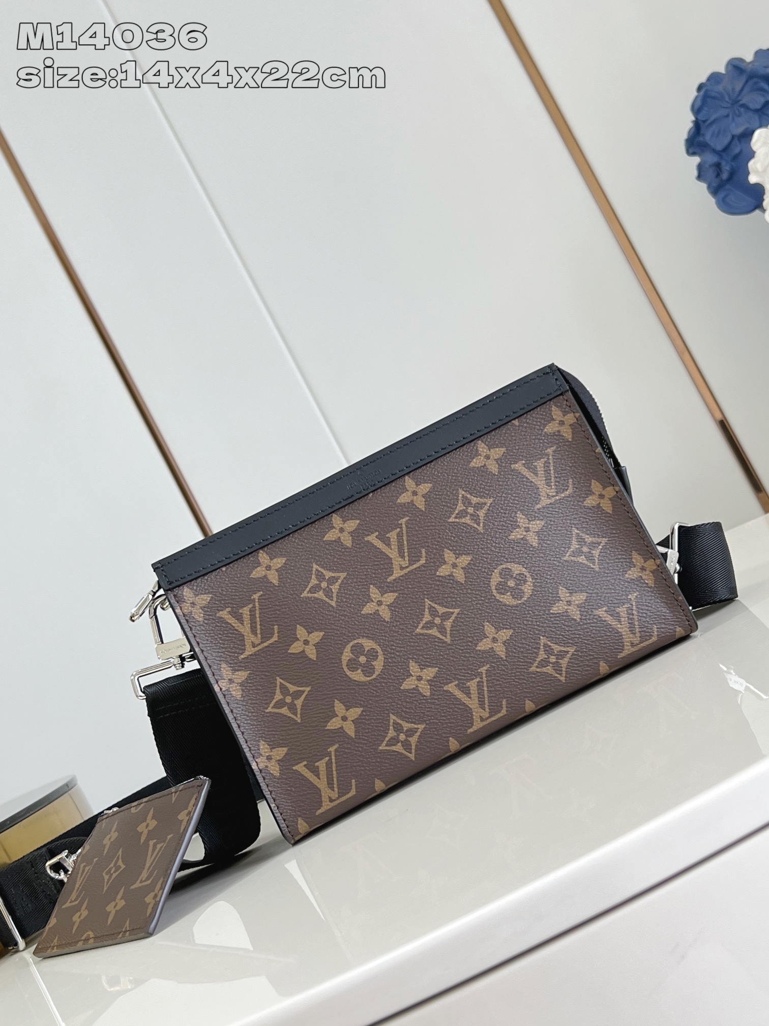 【顶级原单 M14036老花 】本款 Gaston 迷你手袋以 Monogram Macassar 涂层