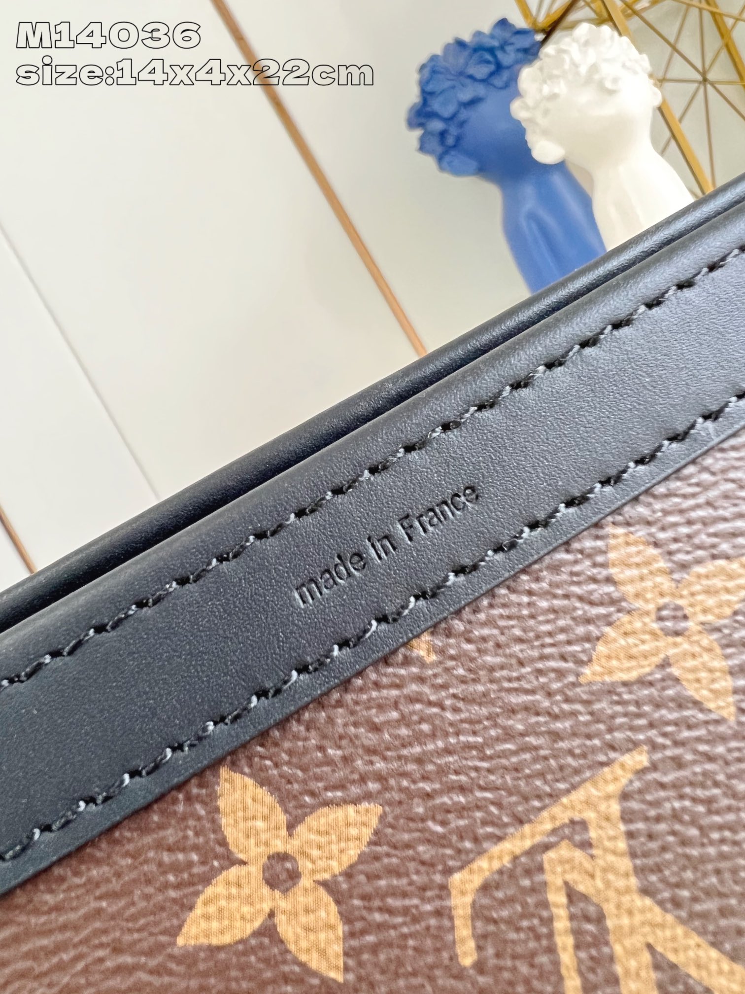 【顶级原单 M14036老花 】本款 Gaston 迷你手袋以 Monogram Macassar 涂层