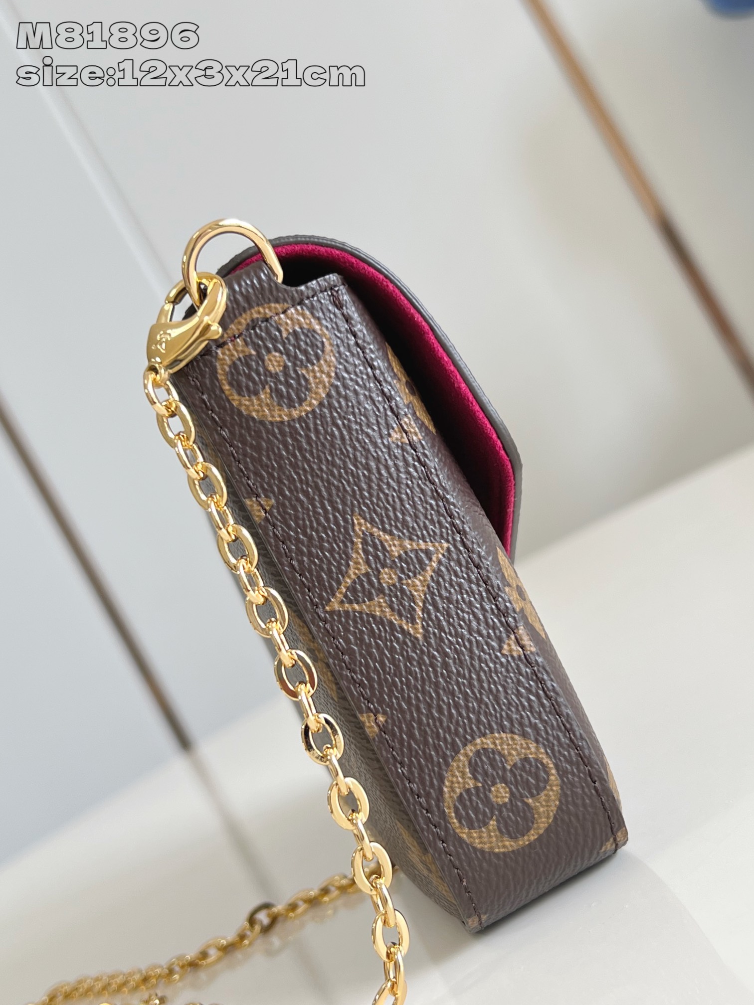 【顶级原单 M81896老花 】本款 Pochette Félicie 链条包选用 Monogram 帆
