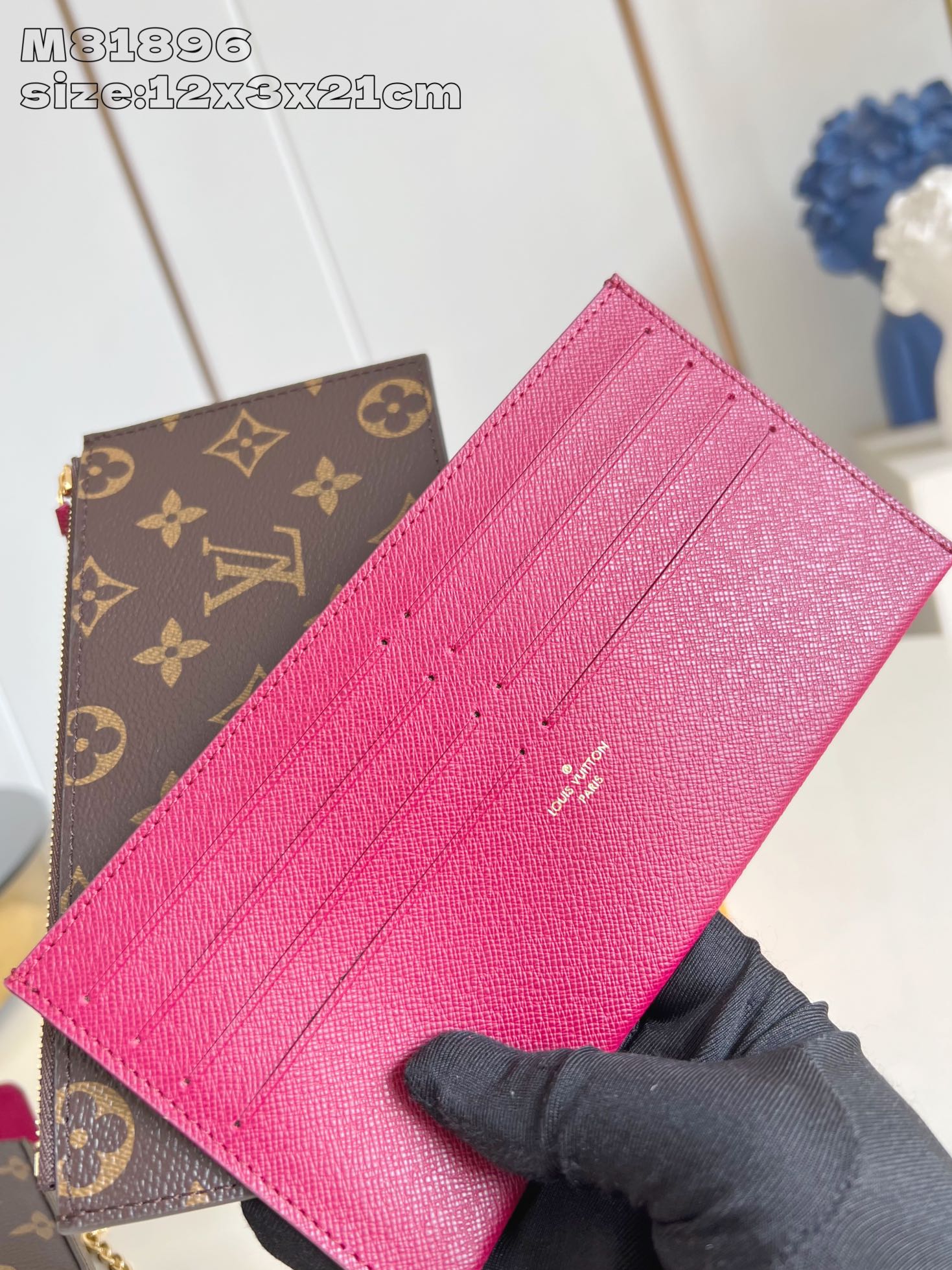 【顶级原单 M81896老花 】本款 Pochette Félicie 链条包选用 Monogram 帆