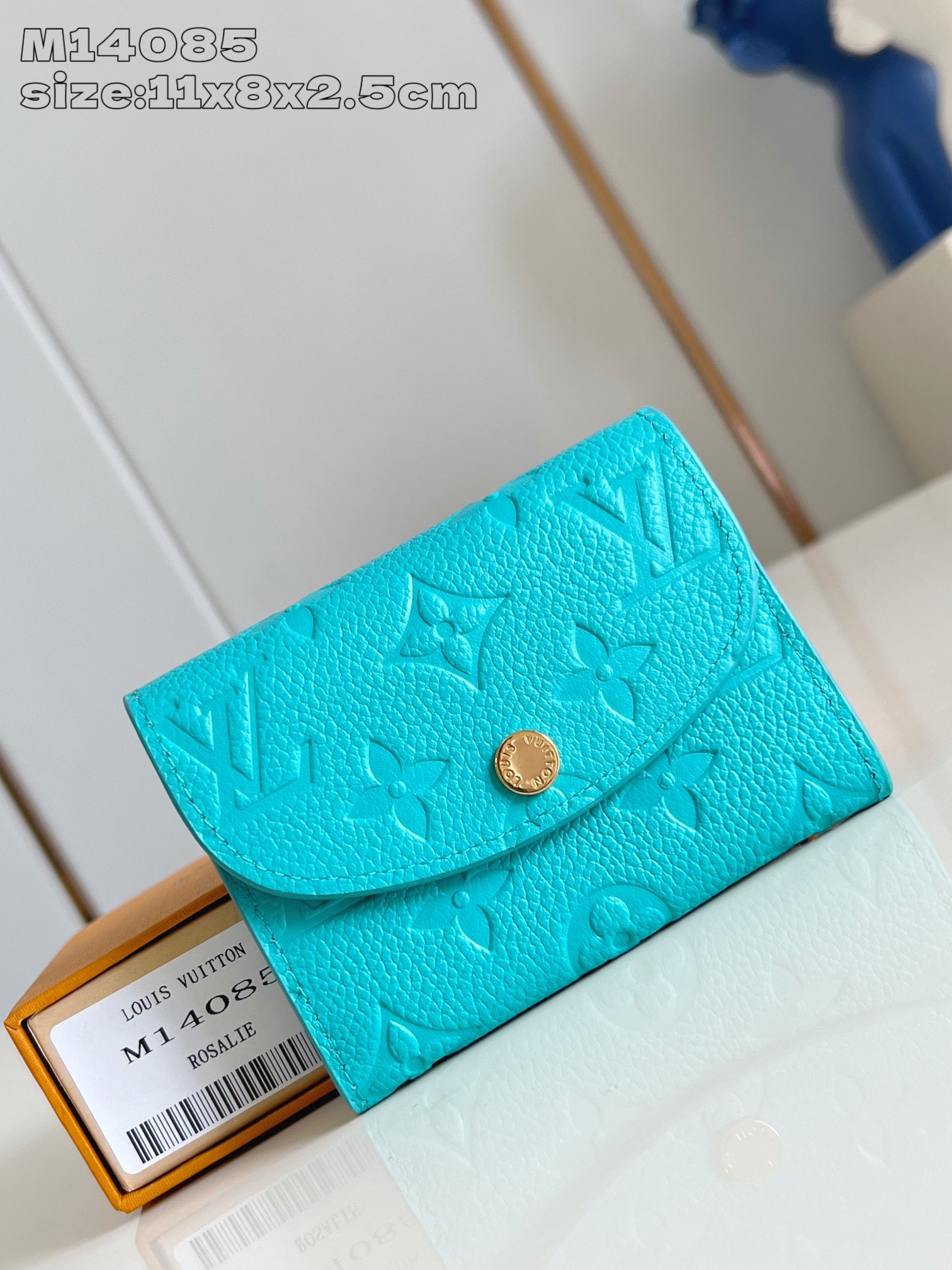 【顶级原单 M14085蓝 】這款Rosalie零錢包採用品牌經典的Monogram Empreinte
