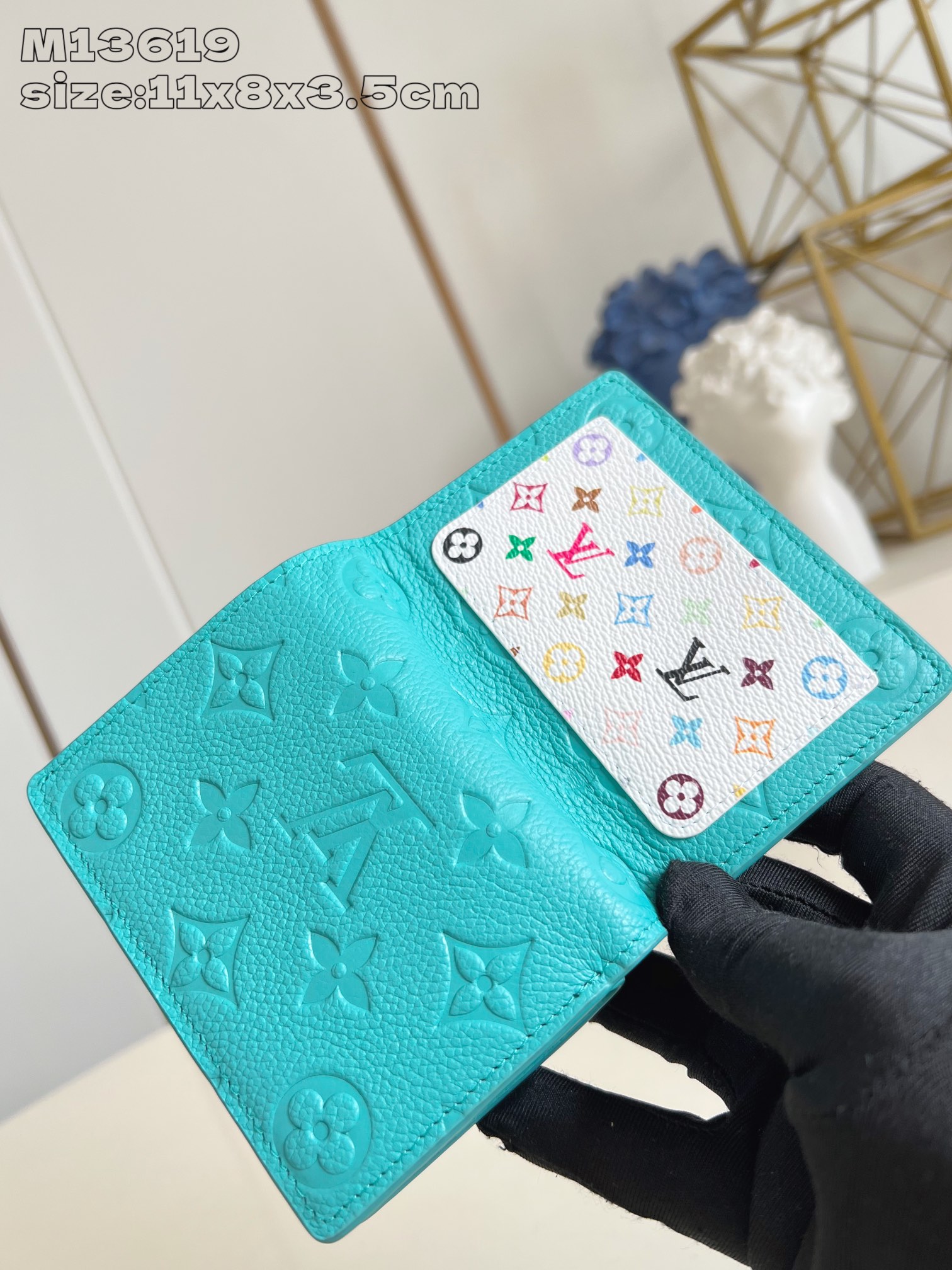 【顶级原单 M13619蓝 】村上隆合作系列 本款 Cléa 钱夹取材 Monogram Emprein