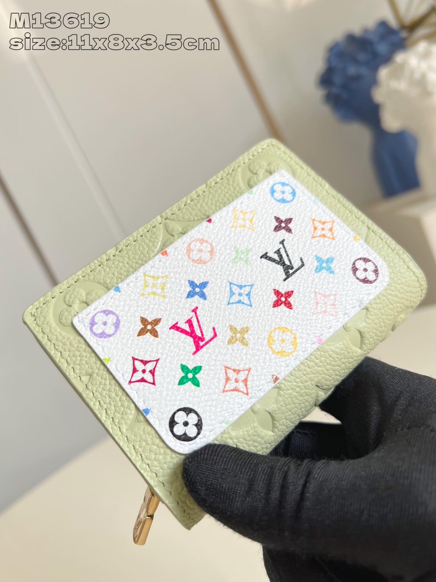 【顶级原单 M13619绿 】村上隆合作系列 本款 Cléa 钱夹取材 Monogram Emprein