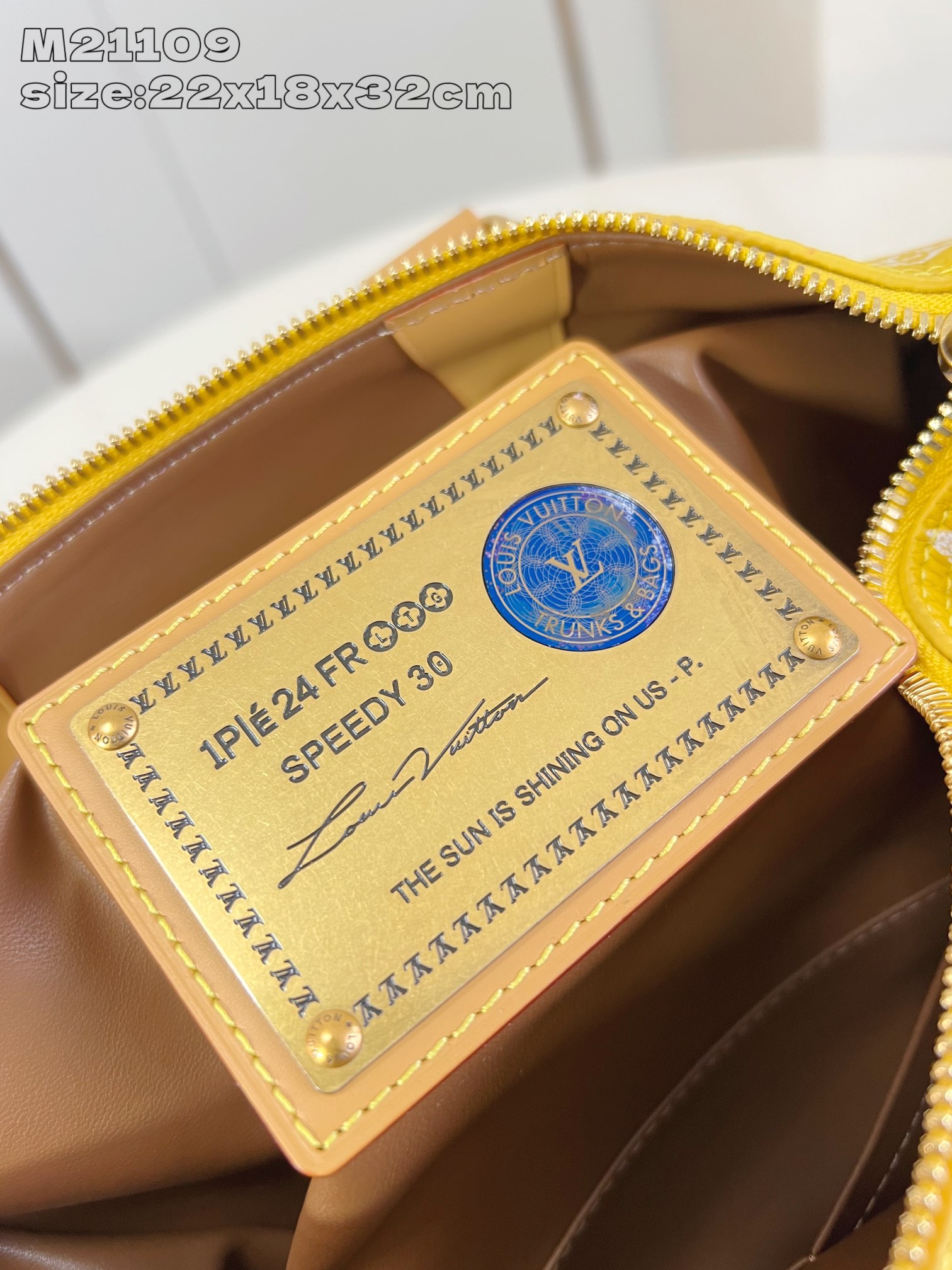 【顶级原单 M21109黄 】Speedy  Bandoulière 30 手袋采用印有经典 Monog