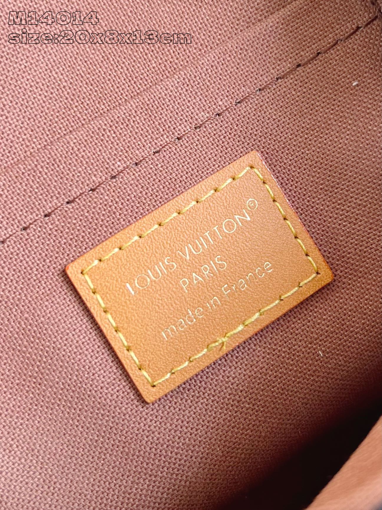 【顶级原单 M14014老花 】时尚的 Amazone 斜挎包取材 Monogram 帆布，包角、镶边和