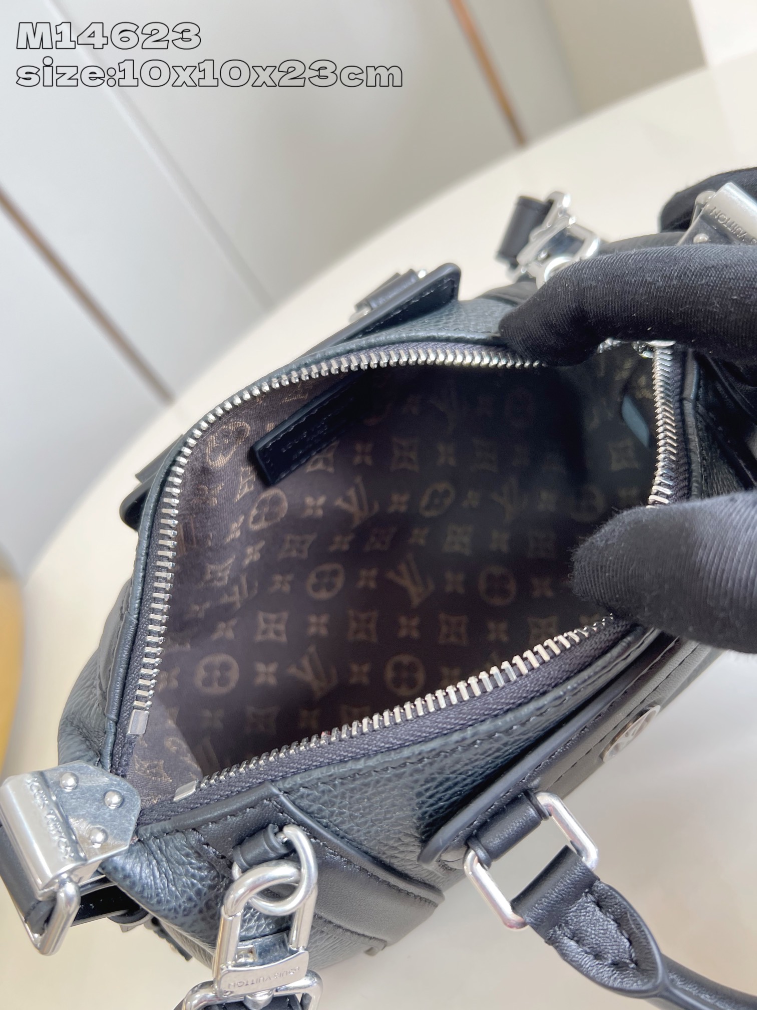 Louis Vuitton Nano Rider Bag Black Leather, 10 x 10 x 23 cm 9 i1744090275 9339 2