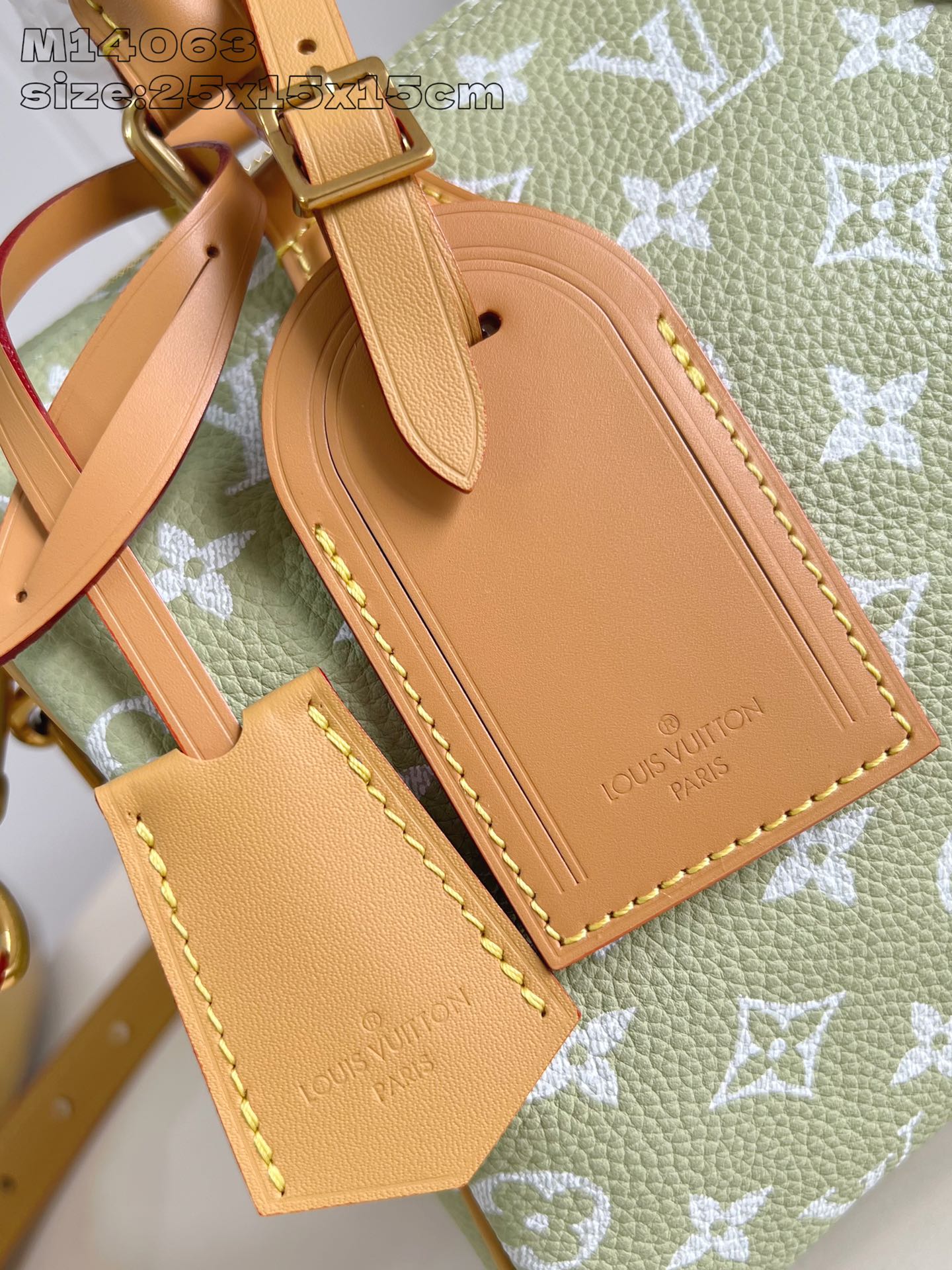 【顶级原单 M14063果绿 】本款 Speedy  Bandoulière 25 Monogram L