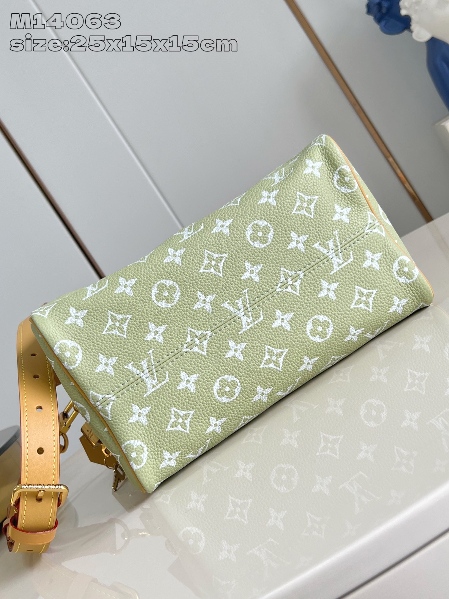【顶级原单 M14063果绿 】本款 Speedy  Bandoulière 25 Monogram L