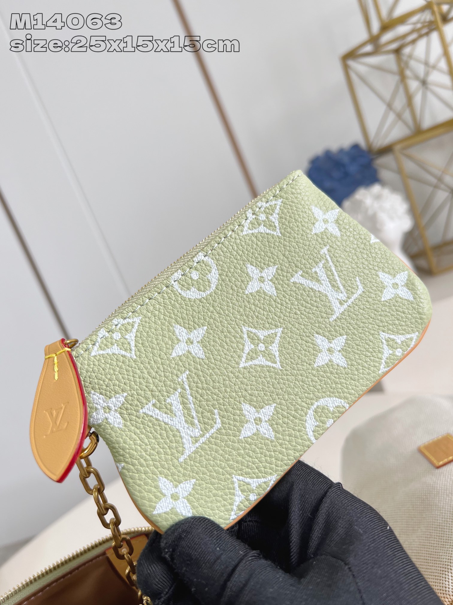【顶级原单 M14063果绿 】本款 Speedy  Bandoulière 25 Monogram L