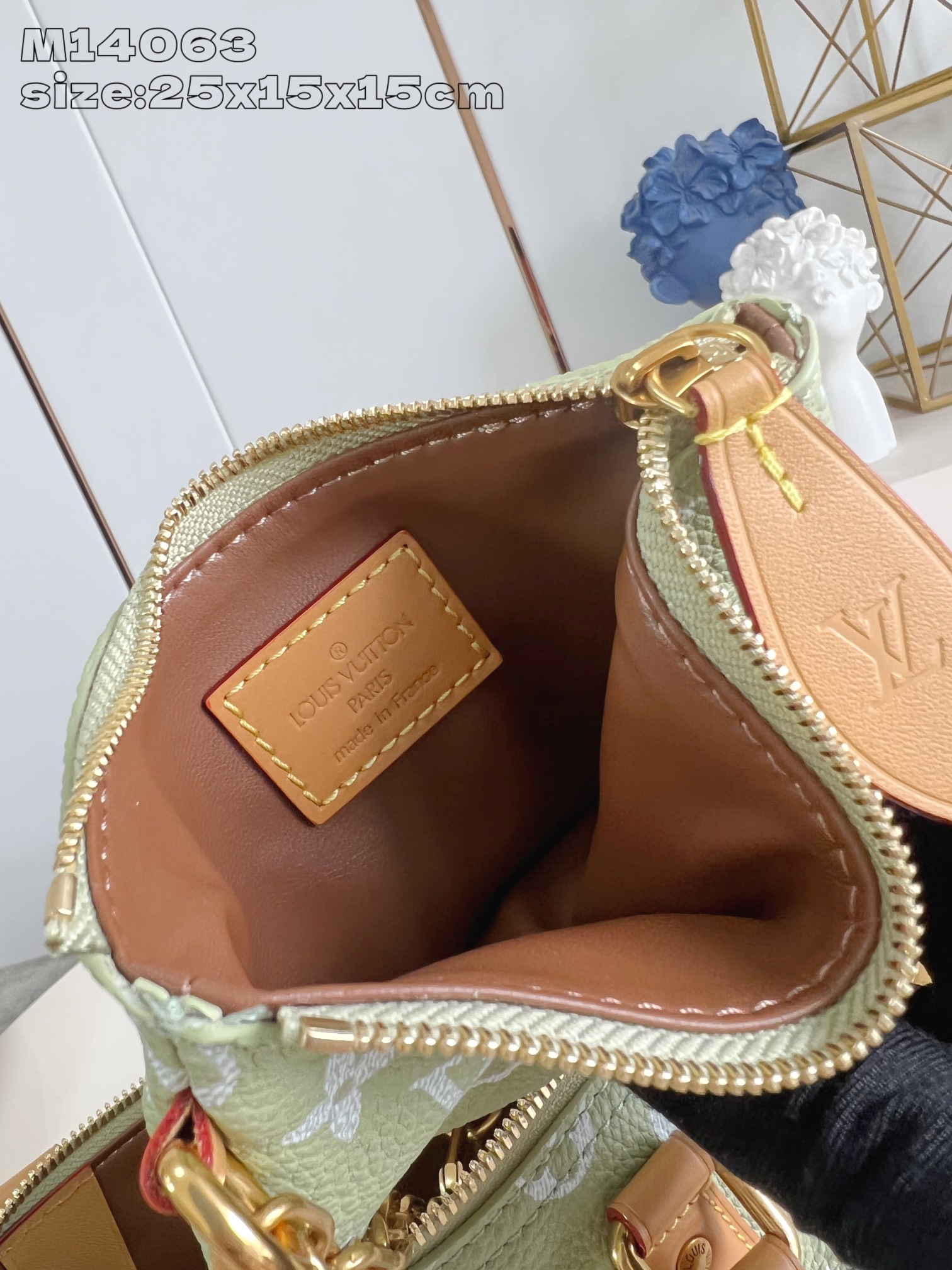 【顶级原单 M14063果绿 】本款 Speedy  Bandoulière 25 Monogram L