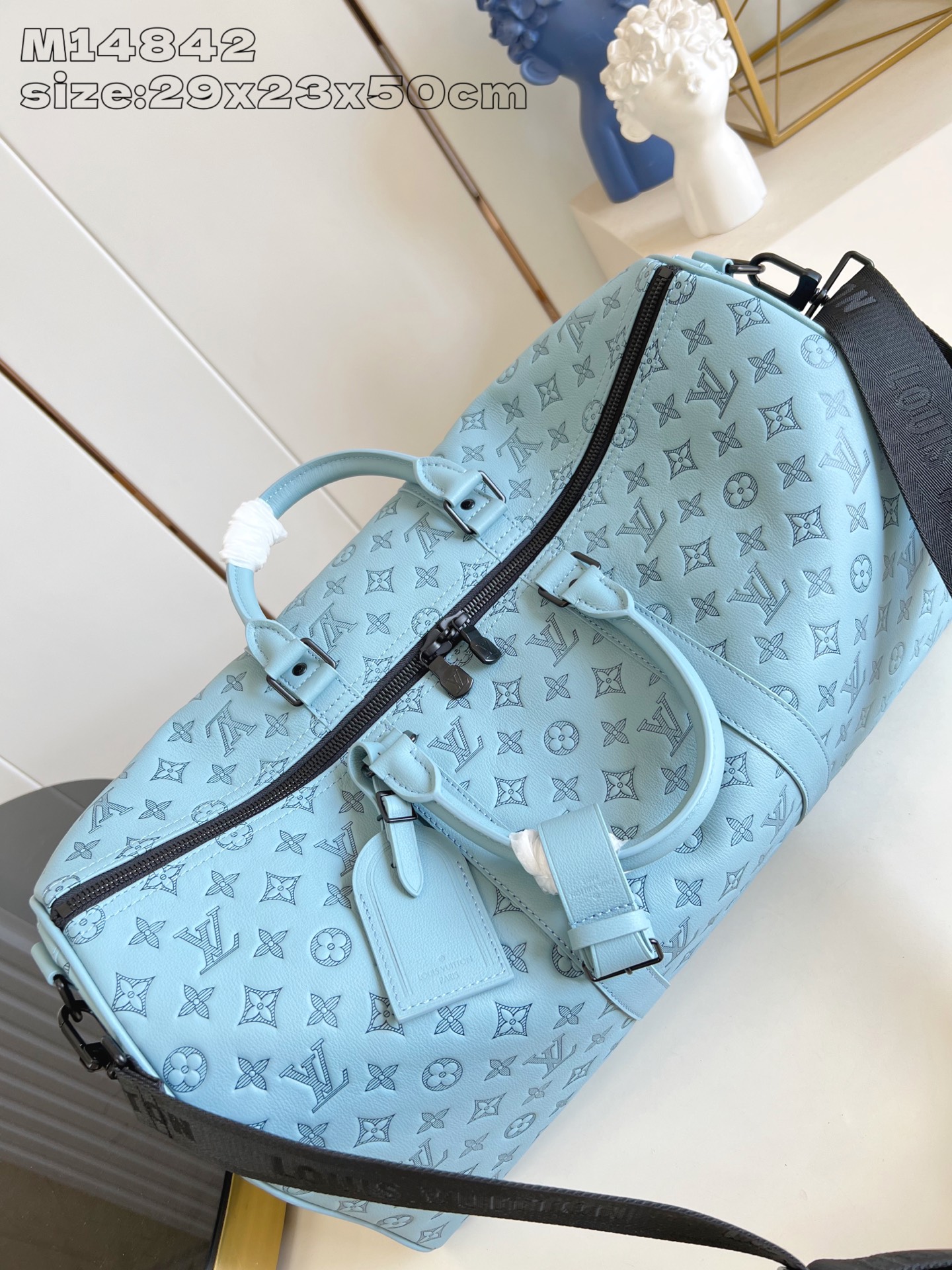 【顶级原单 M14842 】路易威登经典 Keepall 旅行袋释放 Monogram Shadow 皮