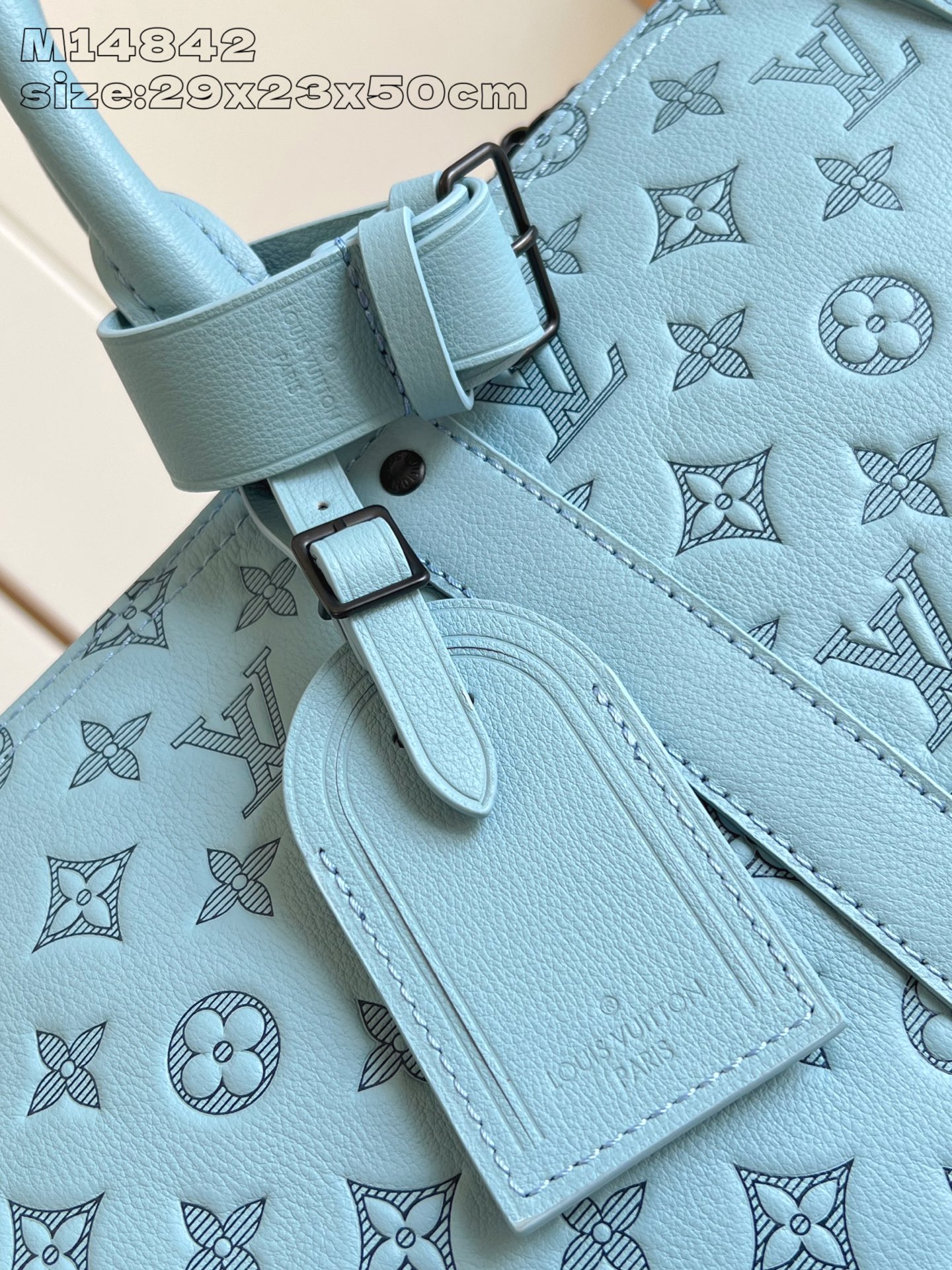 【顶级原单 M14842 】路易威登经典 Keepall 旅行袋释放 Monogram Shadow 皮