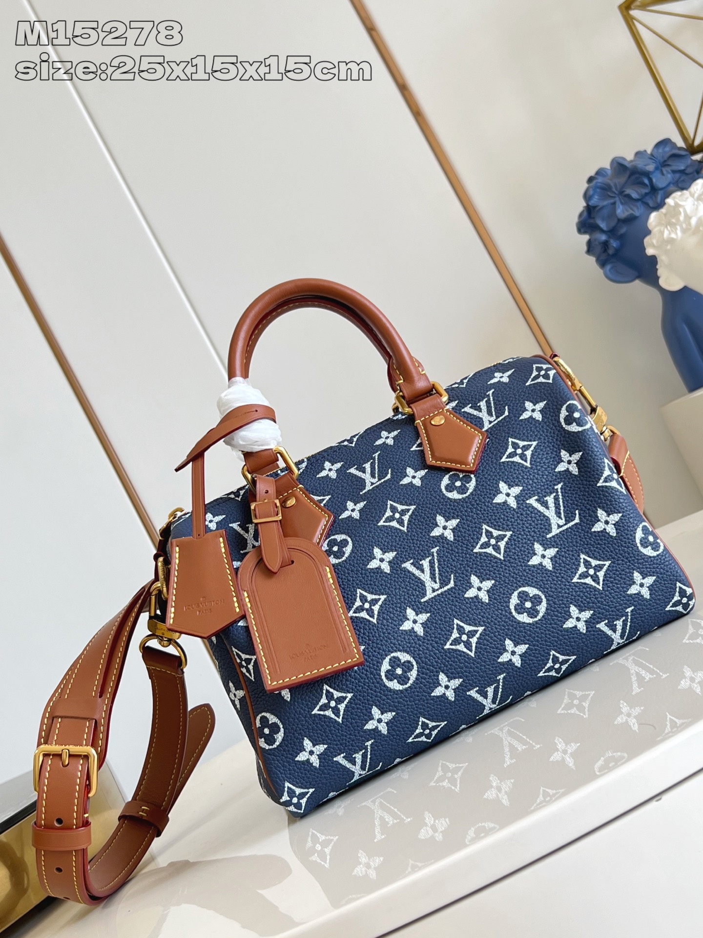【顶级原单 M15278宝蓝 】本款 Speedy  Bandoulière 25 Monogram L