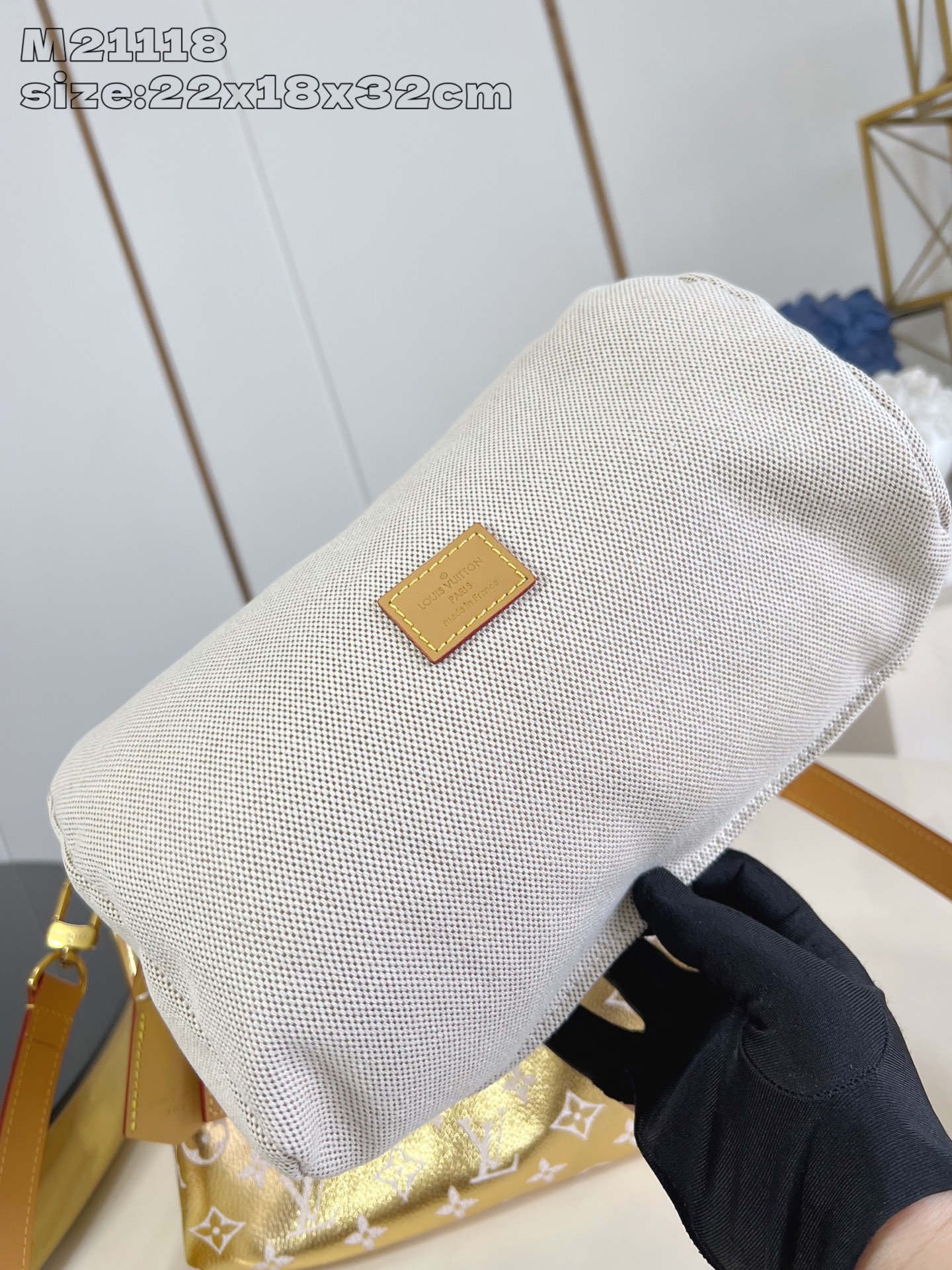 【顶级原单 M21118金色 】Speedy  Bandoulière 30 手袋采用印有经典 Mono