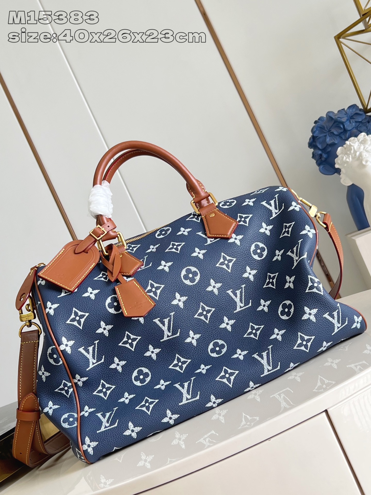 【顶级原单 M15383宝蓝 】本款 Speedy  Bandoulière 40 Monogram L