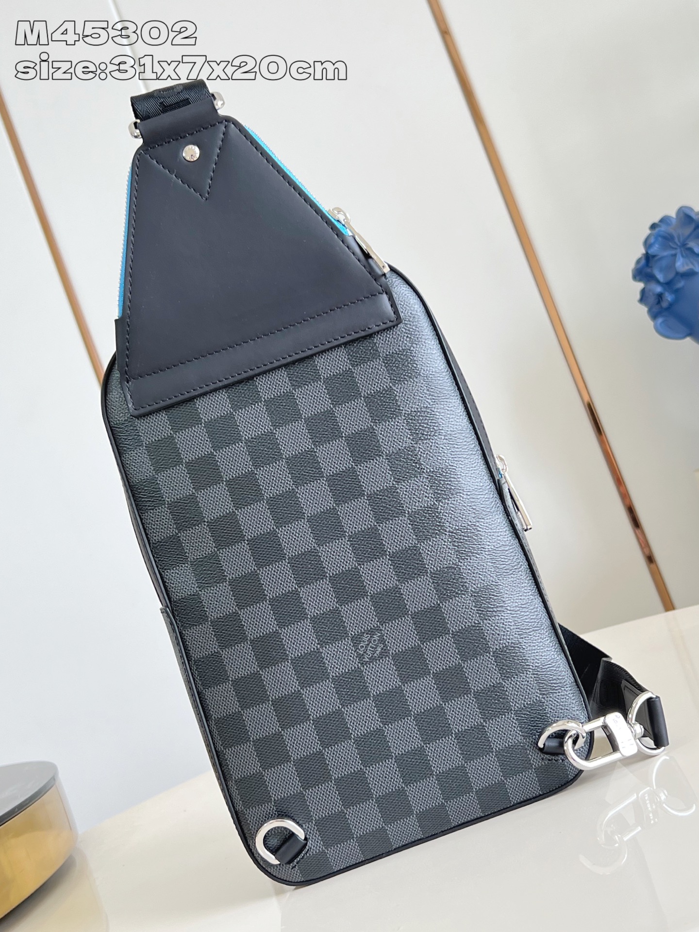 【顶级原单 M45302蓝标 】 N00086 本款 Avenue 单肩包取材 Damier Graph