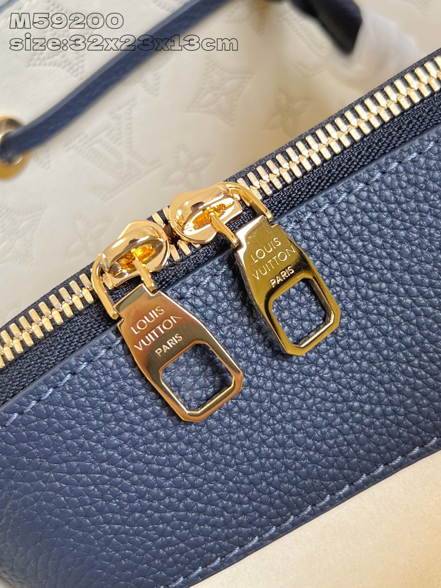 【顶级原单 M59200深蓝 】M14316 本款 Bella Tote 手袋取材品牌标志性镂花穿孔皮革