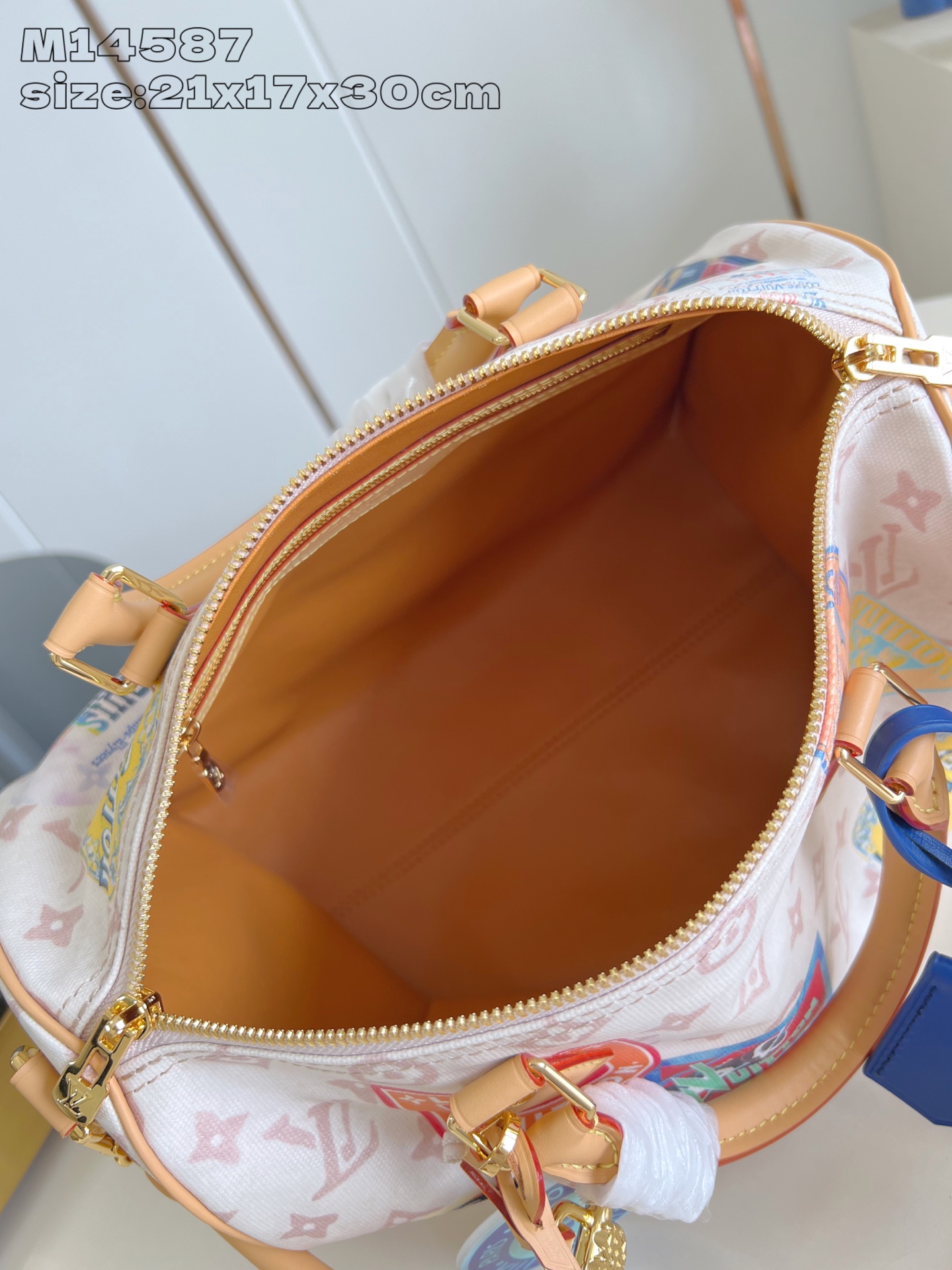 【顶级原单 M14587 】本款 Speedy Soft 30 手袋以复古笔触演绎 Monogram D