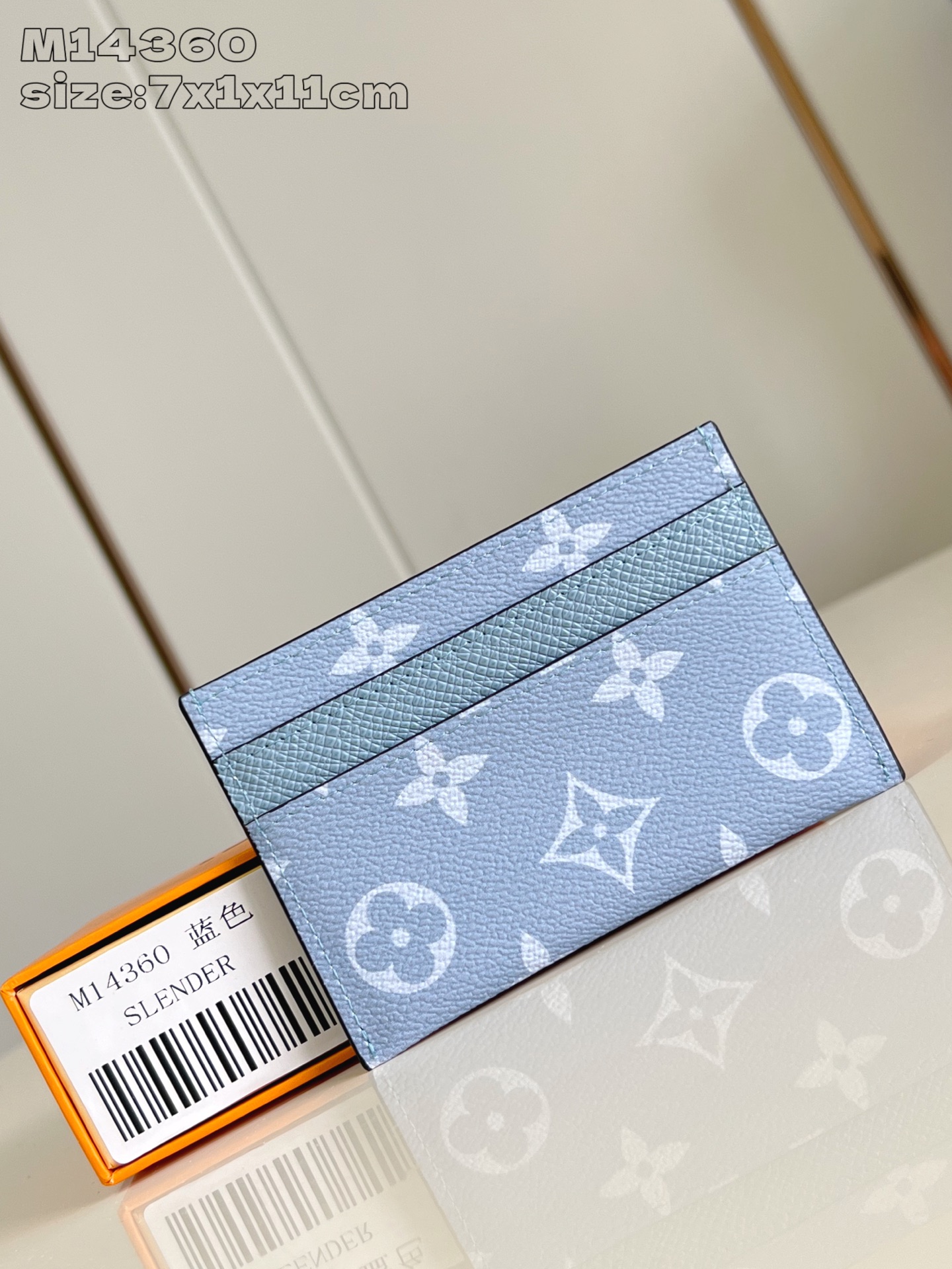 【顶级原单 M14360蓝 】此款采用全新 Monogram Eclipse 涂层帆布材质的卡片夹风格靓