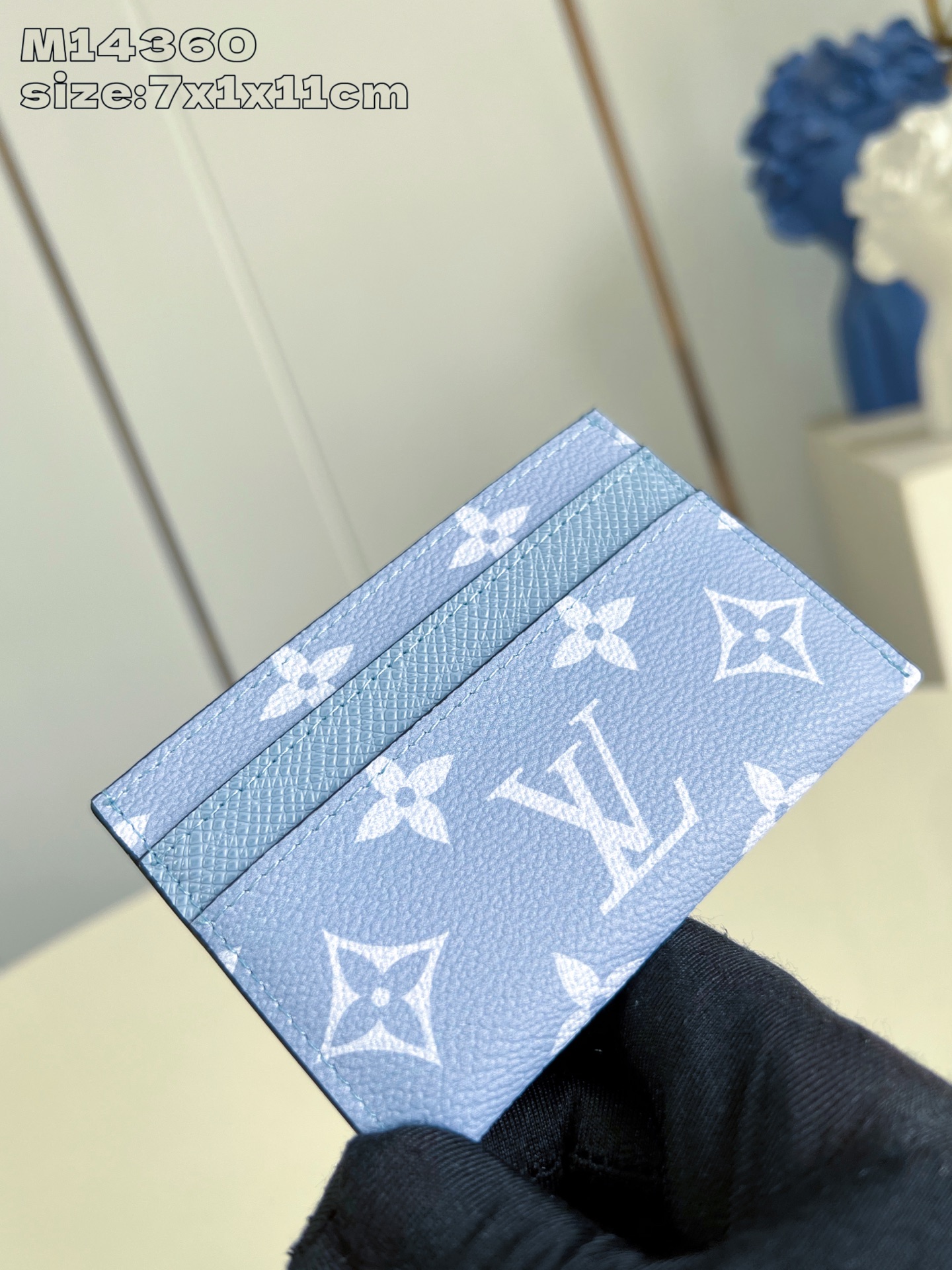 【顶级原单 M14360蓝 】此款采用全新 Monogram Eclipse 涂层帆布材质的卡片夹风格靓