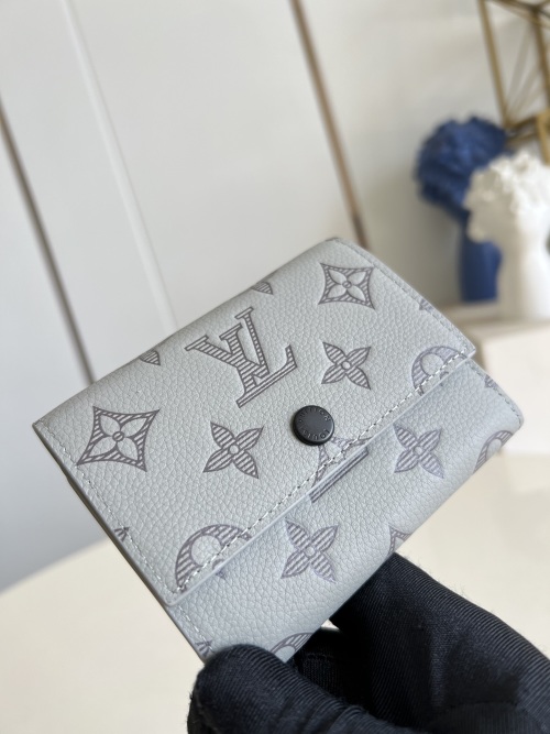 Louis Vuitton Victor Wallet Monogram Shadow Leather Ice Gray M14793 1 Louis Vuitton Victor Wallet Monogram Shadow Leather Ice Gray M14793