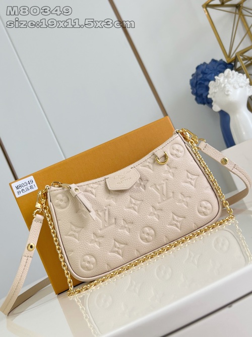 Louis Vuitton Sand Easy Pouch Bag with Monogram Leather and Gold Hardware 1 Louis Vuitton Sand Easy Pouch Bag with Monogram Leather and Gold Hardware