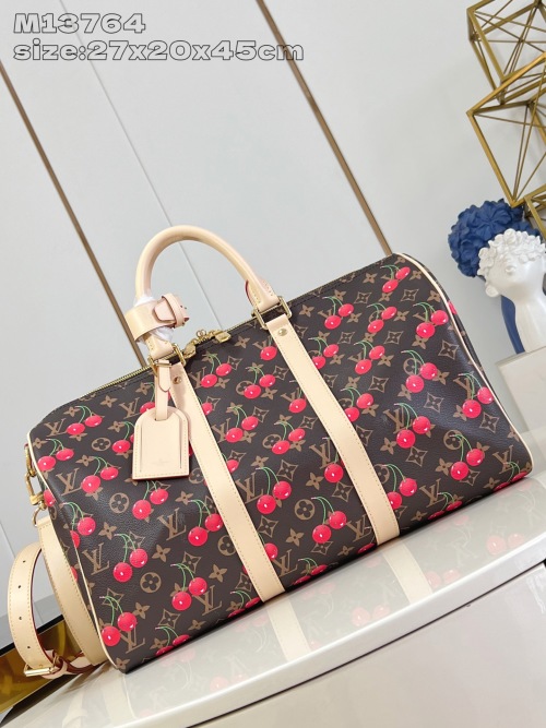 Louis Vuitton Keepall Bandoulière 45: Cherry Monogram Travel Bag 1 Louis Vuitton Keepall Bandoulière 45: Cherry Monogram Travel Bag