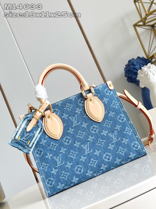 Louis Vuitton OnTheGo Small Handbag Monogram Denim, 19 x 11.5 x 25 cm 1 Louis Vuitton OnTheGo Small Handbag Monogram Denim, 19 x 11.5 x 25 cm