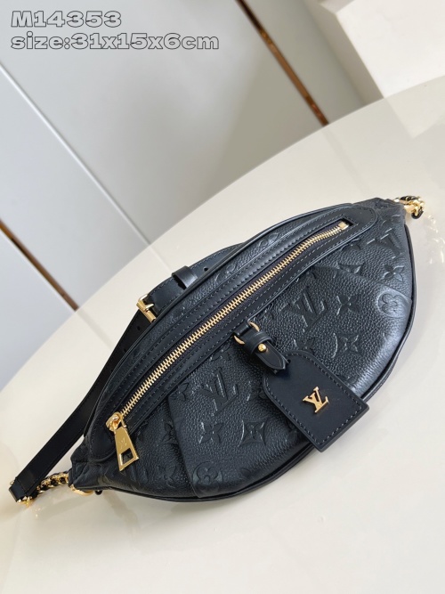 Louis Vuitton High Rise Monogram Empreinte Leather Belt Bag Crossbody M14353 1 Louis Vuitton High Rise Monogram Empreinte Leather Belt Bag Crossbody M14353