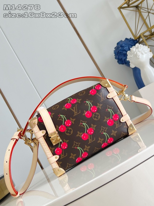 Louis Vuitton Side Trunk Cherry Monogram Medium Handbag - Limited Edition 1 Louis Vuitton Side Trunk Murakami Cherry Monogram Canvas Shoulder Bag