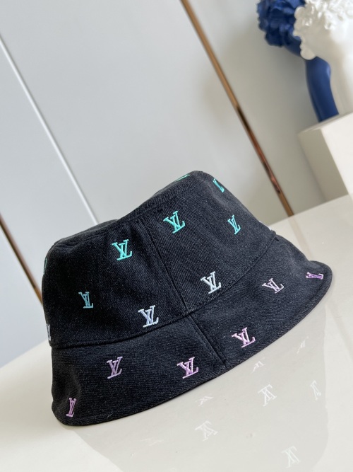 Louis Vuitton Blason Shading Denim Reversible Bucket Hat - Stylish & Versatile 1 Louis Vuitton Blason Shading Denim Reversible Bucket Hat - Stylish & Versatile