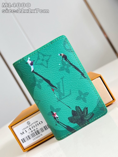 Louis Vuitton Green Monogram Pocket Organizer Wallet - Father's Day Gift 1 Louis Vuitton Green Monogram Pocket Organizer Wallet - Father's Day Gift