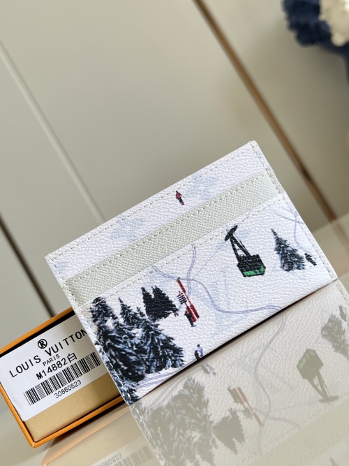 Louis Vuitton White Monogram Canvas Double Card Holder - Father's Day