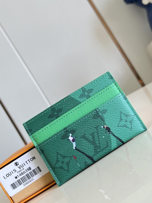 Louis Vuitton Green Double Card Holder - M14863 Father's Day Edition 1 Louis Vuitton Green Double Card Holder - M14863 Father's Day Edition