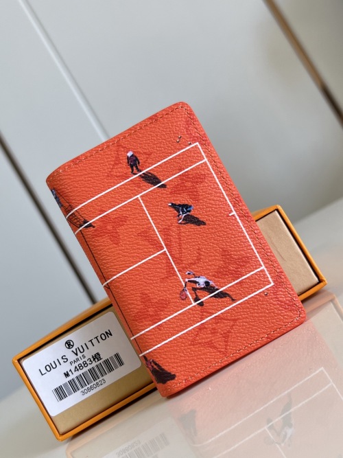 Louis Vuitton Orange Monogram Pocket Organizer Wallet M14883 1 Louis Vuitton Orange Monogram Pocket Organizer Wallet M14883