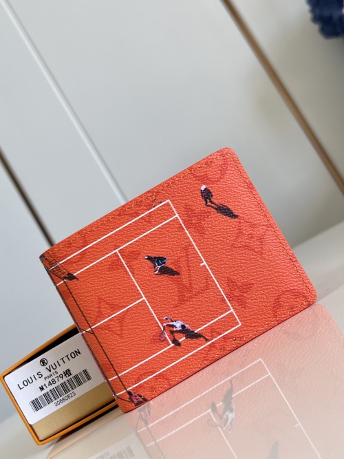 Louis Vuitton Slender Wallet Monogram Canvas Orange Father's Day Gift