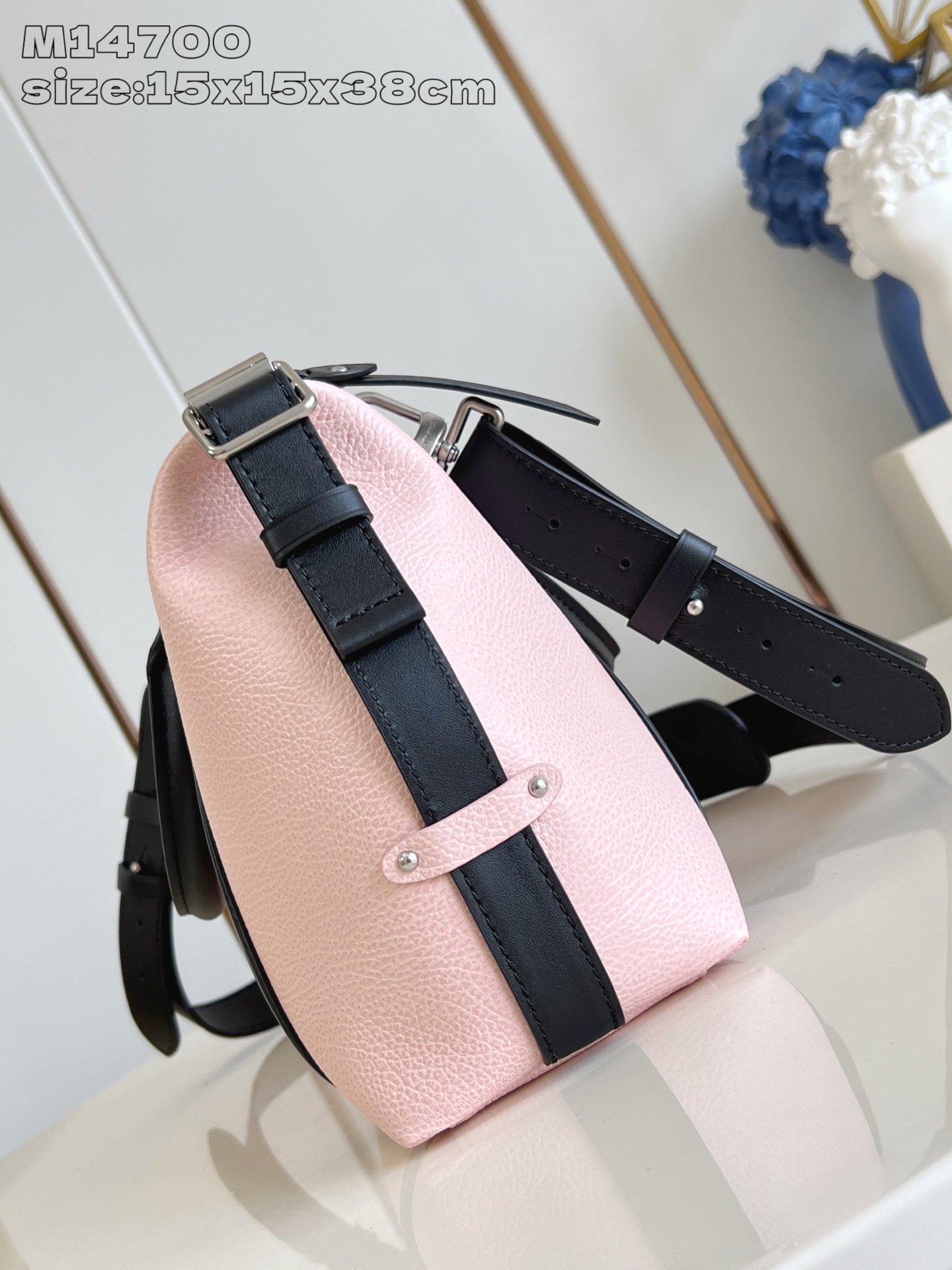 Louis Vuitton Biker Medium Handbag Pink Leather Shoulder Bag, 15 x 15 x 38 cm 3 i1751952341430 1343 0 2