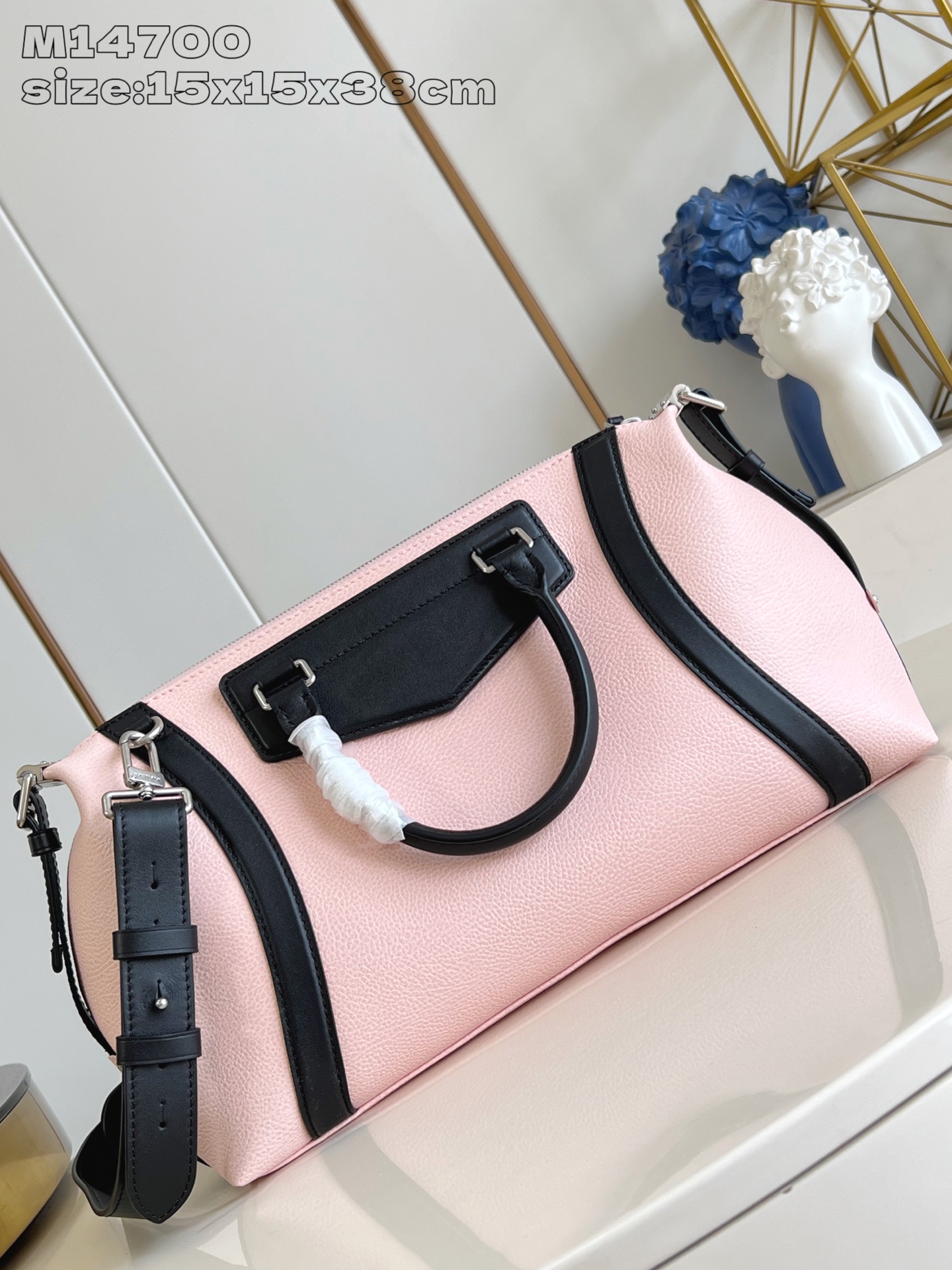 Louis Vuitton Biker Medium Handbag Pink Leather Shoulder Bag, 15 x 15 x 38 cm 4 i1751952378492 996 0 3