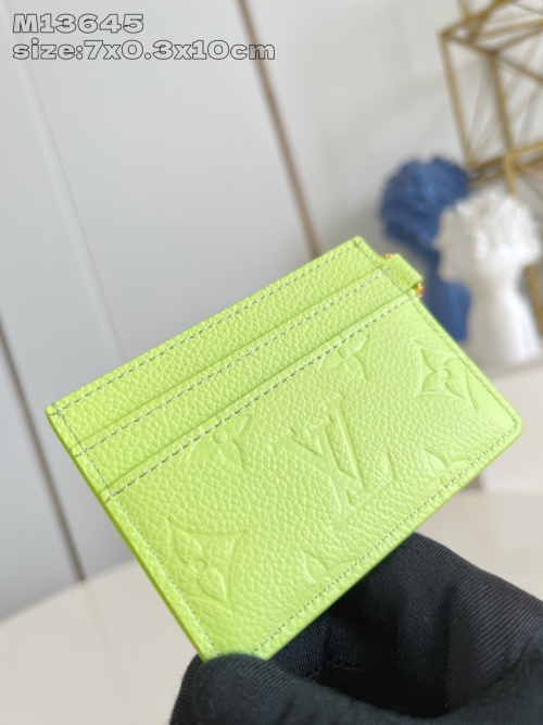 Louis Vuitton Charms Card Holder Monogram Empreinte Leather Lime