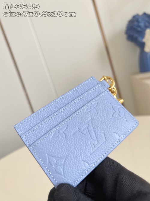 Louis Vuitton Charms Card Holder Monogram Empreinte Leather Blue M13649 1 Louis Vuitton Charms Card Holder Monogram Empreinte Leather Blue M13649