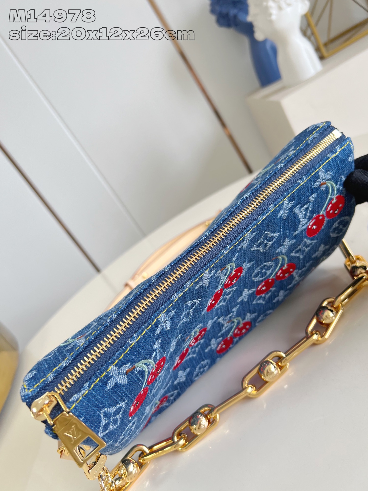 Louis Vuitton Coussin Small Bag: Monogram Denim with Cherry Embroidery 7 i1752552308096 7125 0 6