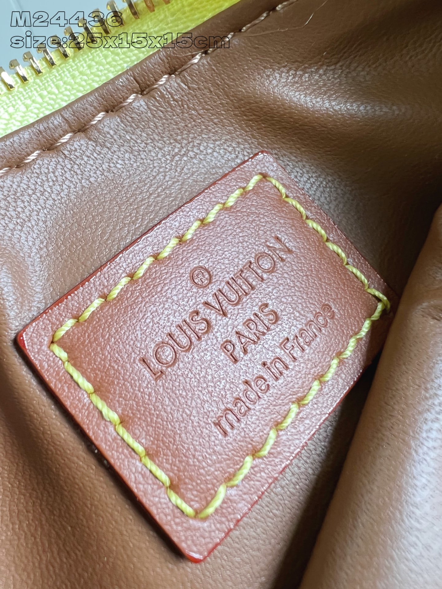 【顶级原单 M24436柠檬黄棕色配皮 】本款 Speedy Bandoulière 25 Monogr