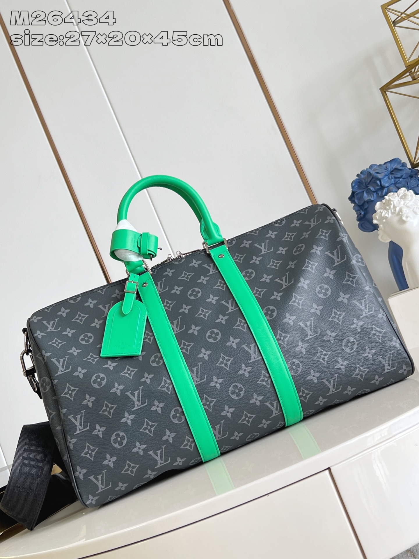 【顶级原单 M26434/45cm 】本款 Keepall Bandoulière 45 旅行袋取材 M