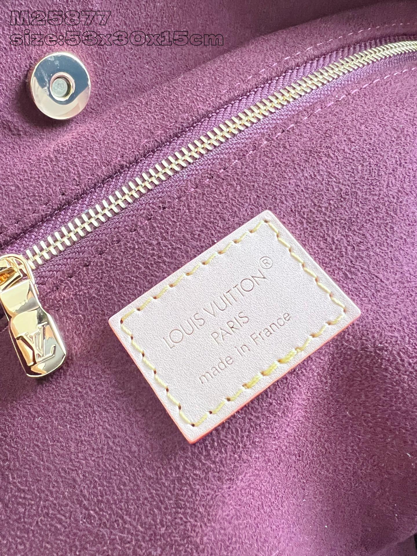 【顶级原单 M25877 】Damier Artsy手袋以柔软的Monogram帆布制成,外观清新而富有