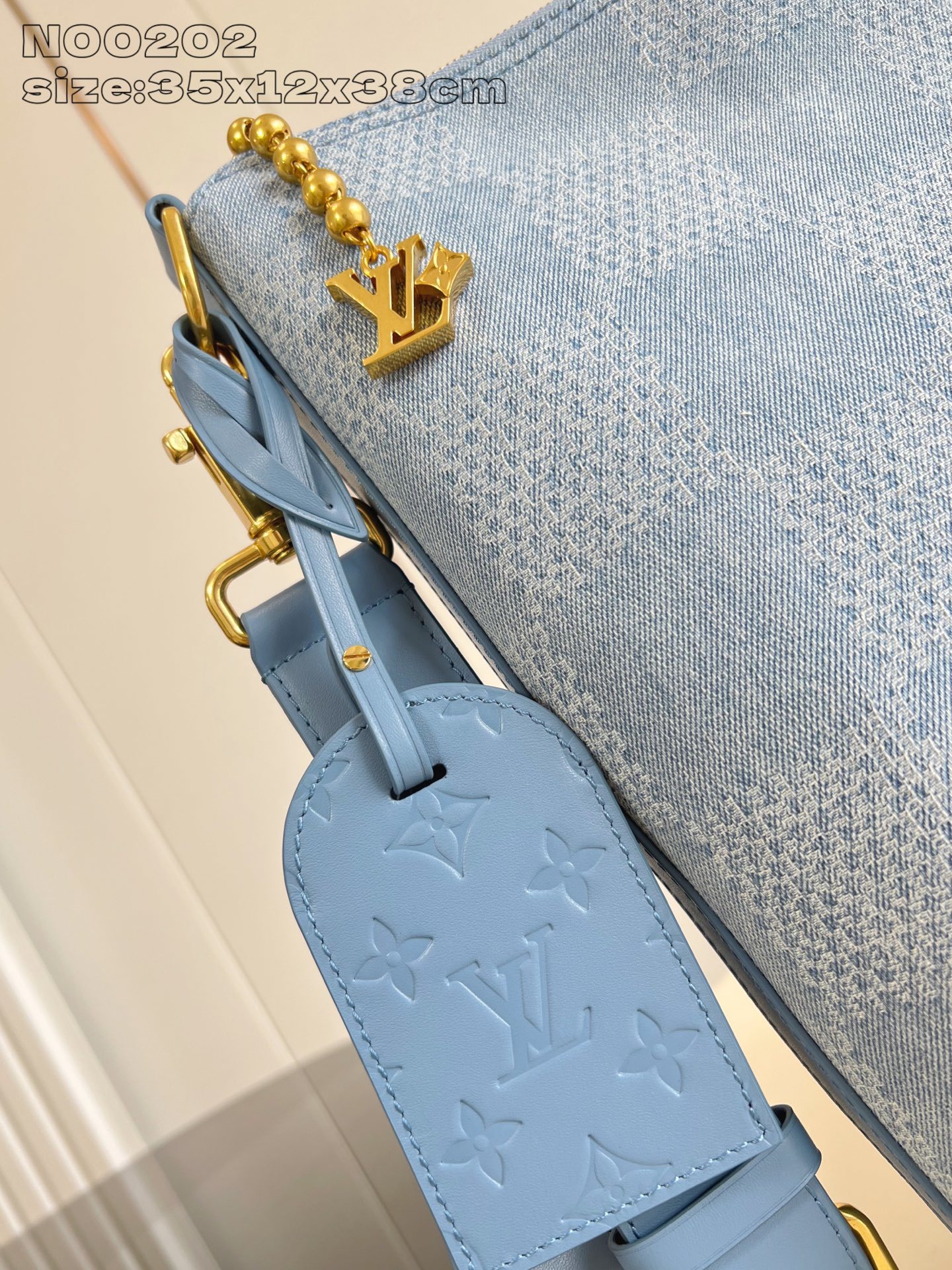 【顶级原单 N00202 】本款 Vagabond Hobo 手袋为 Damier Denim 3D 棉